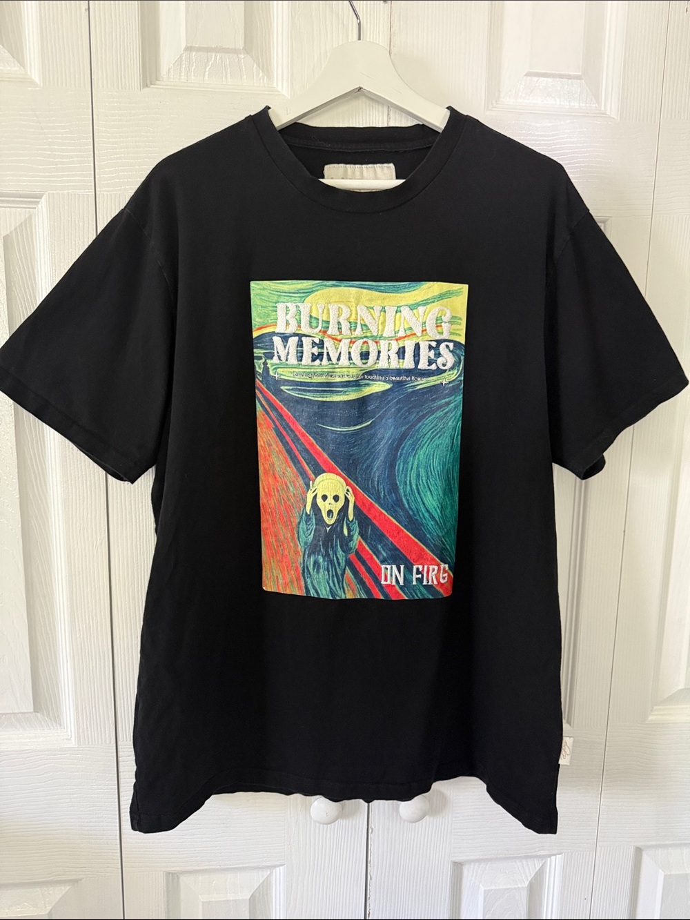 LAST project Black 'Burning Memories' Graphic Tee - Men's T-Shirt Sz Xl(M)